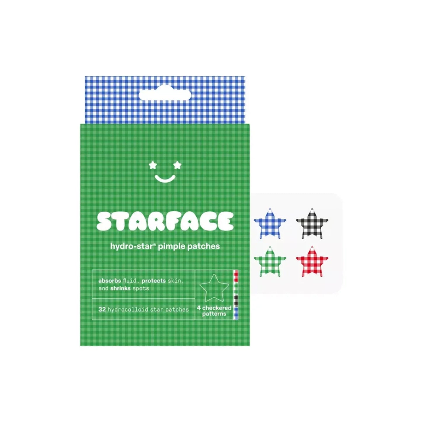 Starface Hydro-Star Pimple Patches 4 Checkered Patterns 32 Pack