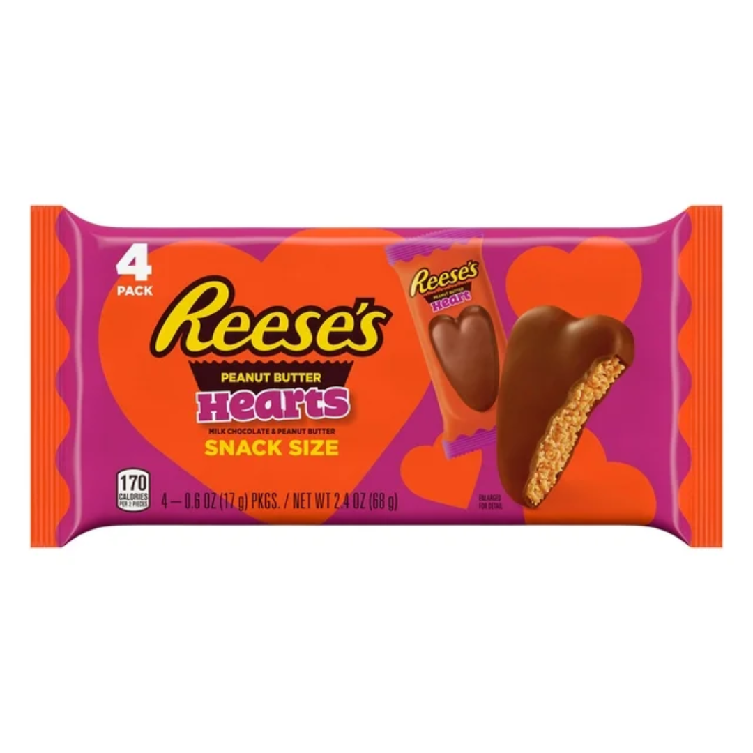 Reeses Hearts 4 pack