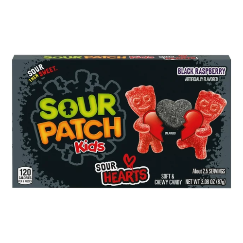 Sour Patch Kids Hearts Black Raspberry