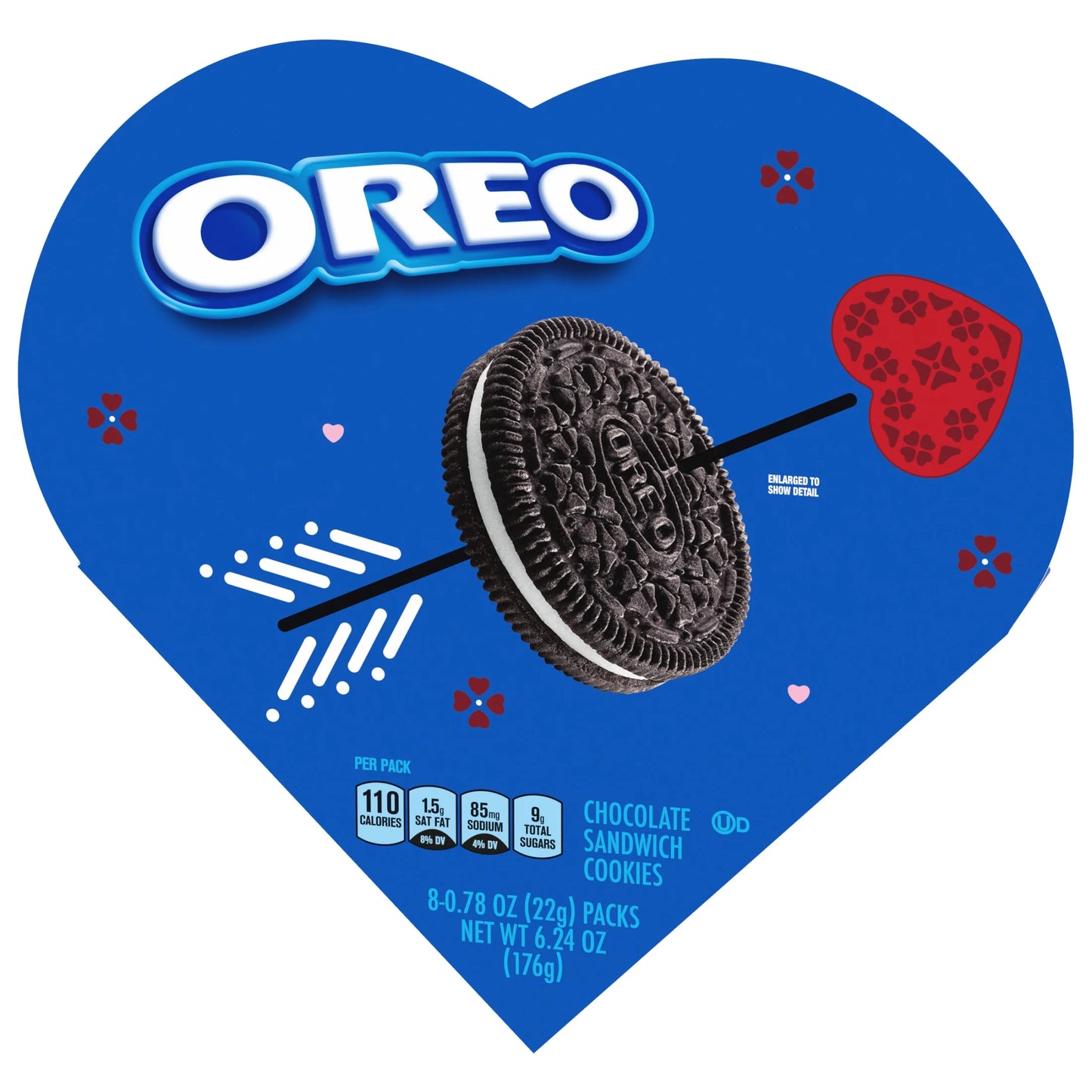 Oreo Cajita Corazón con 8 Paquetes de Galletas Chicos