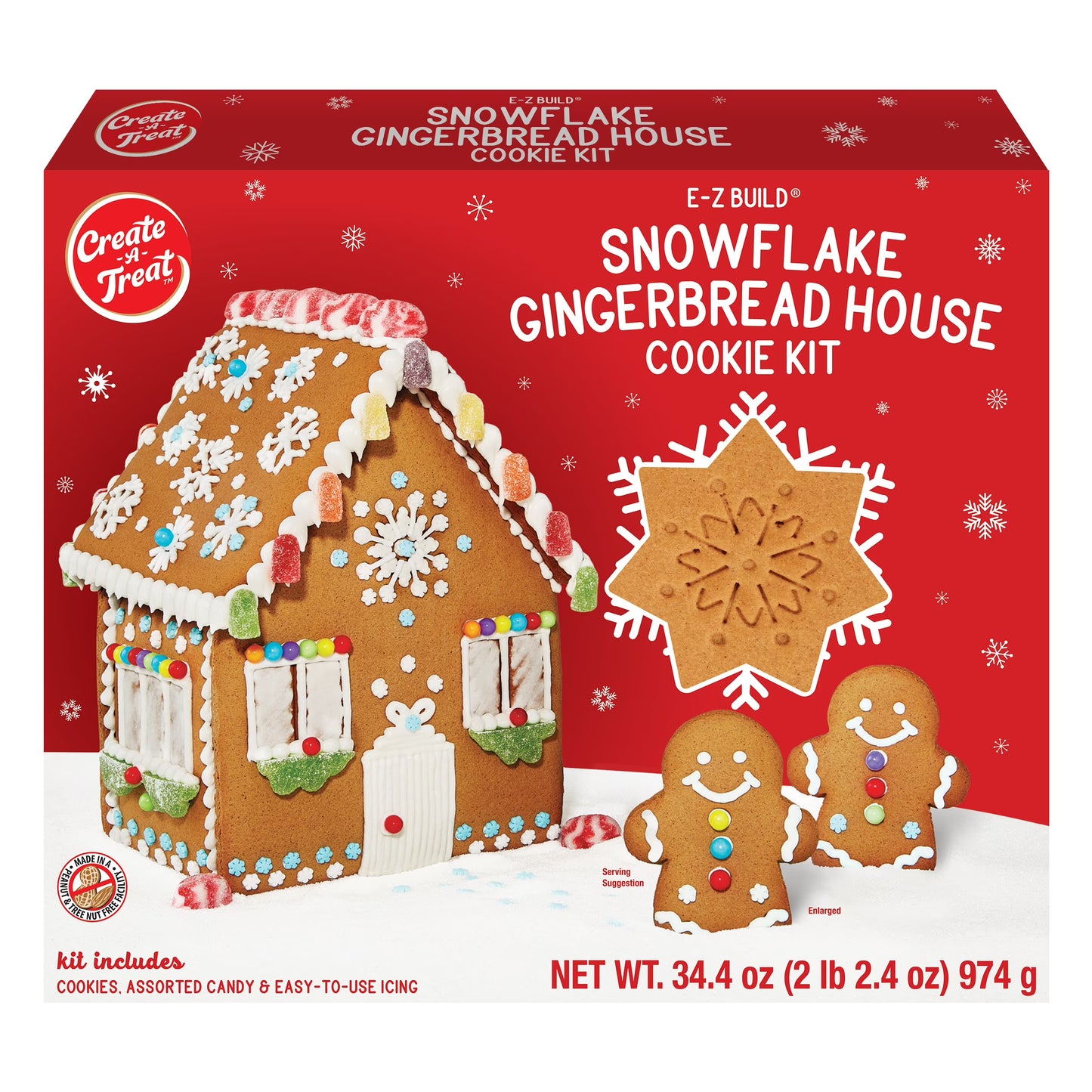 Snowflake Gingerbread House Cookie Kit - 974g