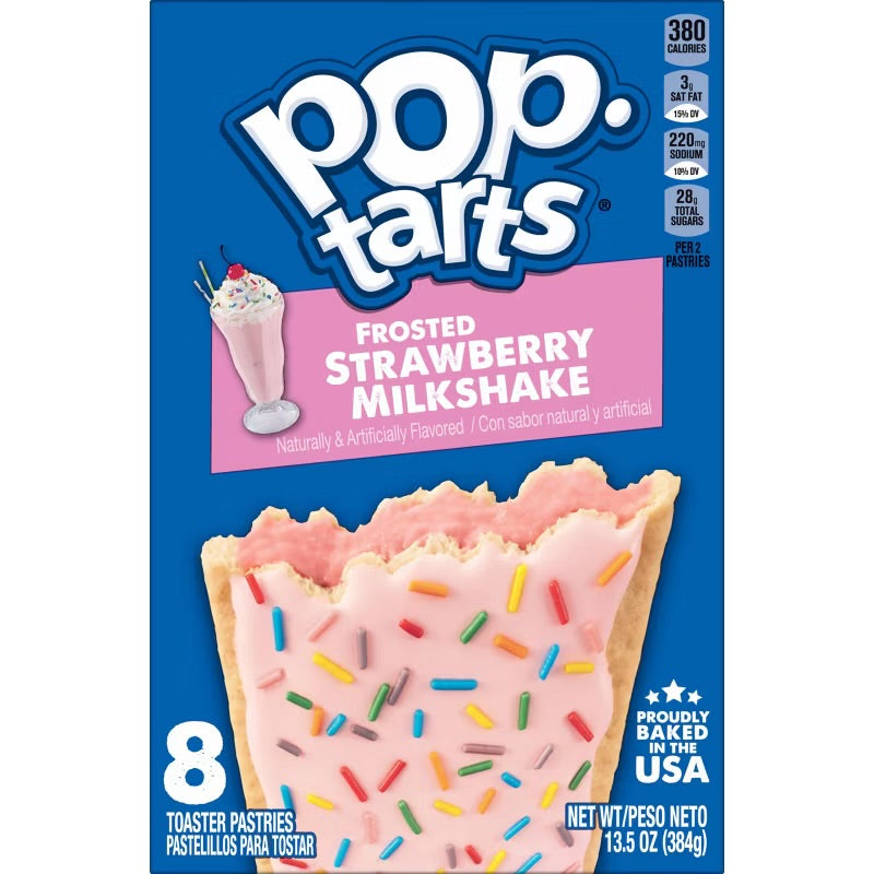 Pop Tarts Frosted Strawberry Milkshake 8 pack