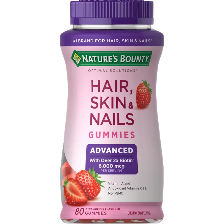 Natures Bounty Hair, Skin and Nails Advance 80 Gummies