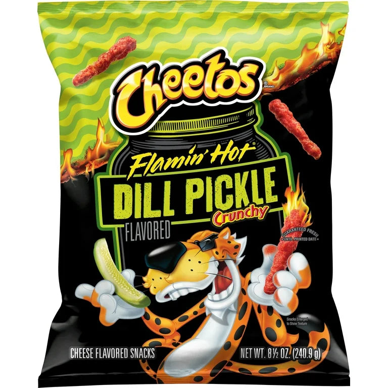Cheetos Flamin Hot Dill Pickle Crunchy