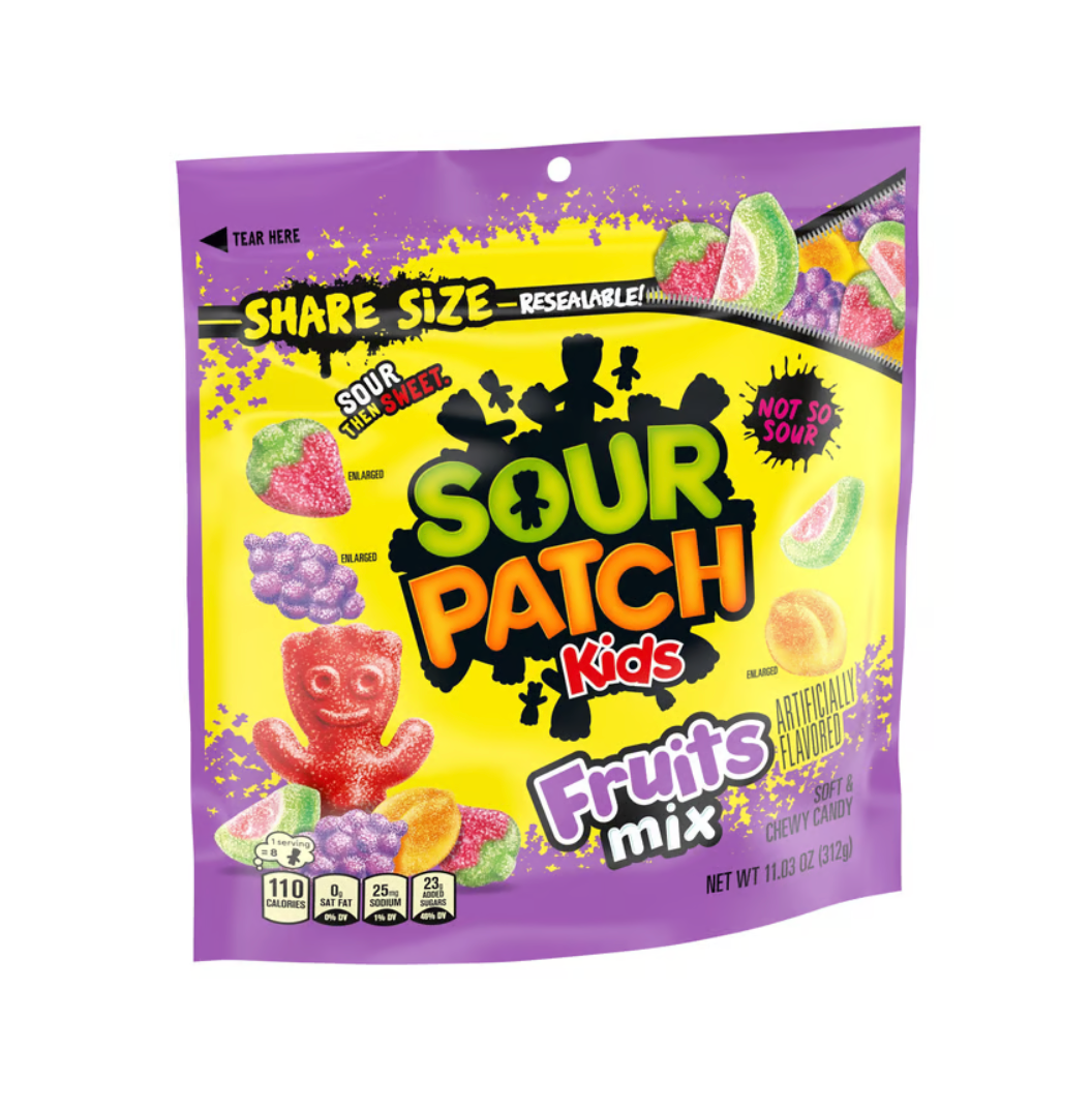 Sour Patch Kids Fruits Mix Share Size