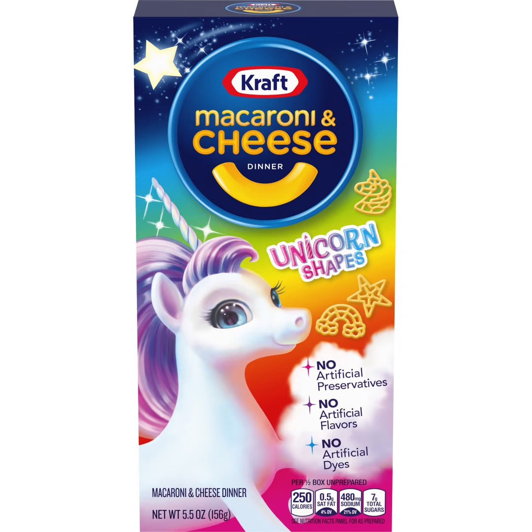 Mac n Cheese Unicorn Shapes