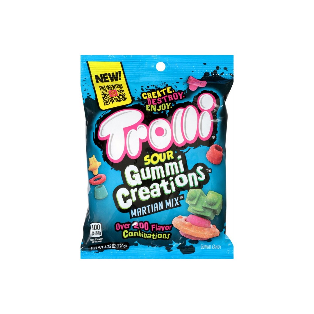 Trolli Gummi Sour Gummi Martian Mix Med