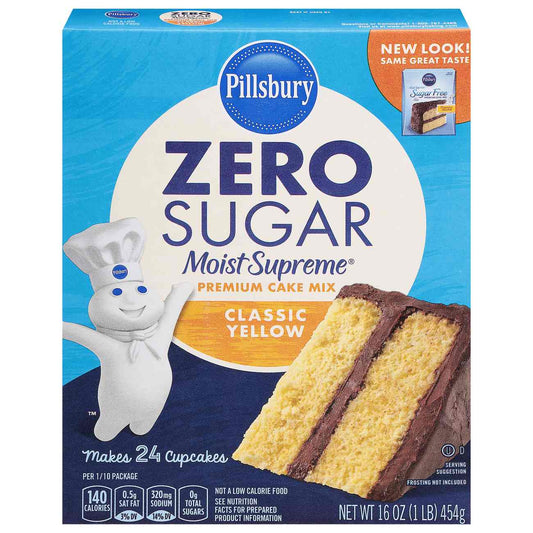 Pillsbury Zero Sugar Cake Mix Classic Yellow