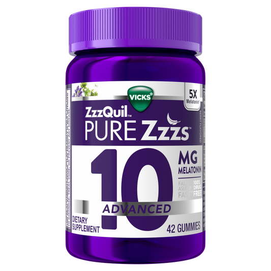 Vicks ZzzQuil Pure Zzzs 10Mg Advanced 42 Gummies