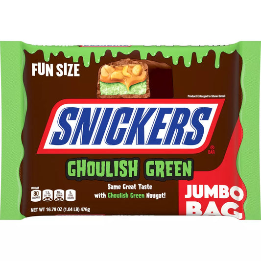 Snickers Ghoulish Green Fun Size - Jumbo Bag