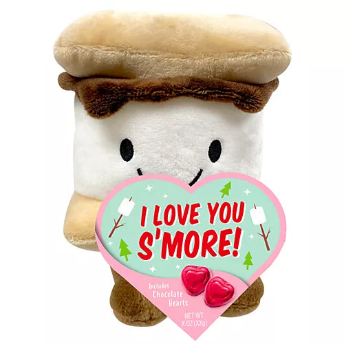 Smores Valentines Plush & Chocolate Hearts