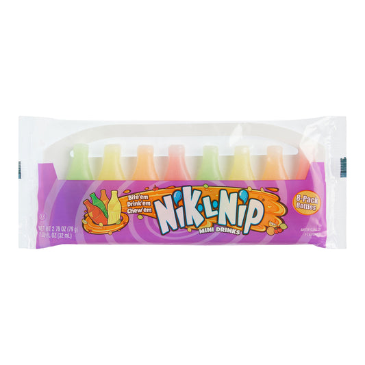 Nik L Nip Sour Mini Drinks Wax Candy 8 Pack