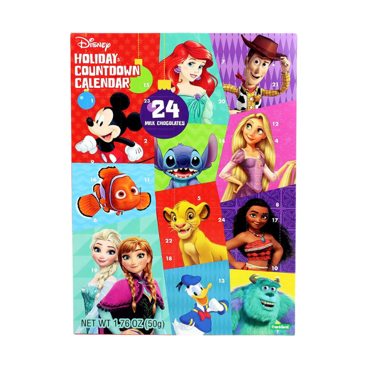 Disney Holiday Countdown Calendar 24 Milk Chocolates