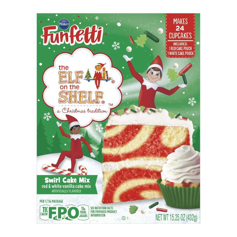 Funfetti The Elf on The Stack Swirl Cake Mix