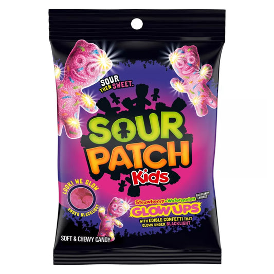 Sour Patch Kids Glow Ups strawberry Watermelon Bolsa Mediana