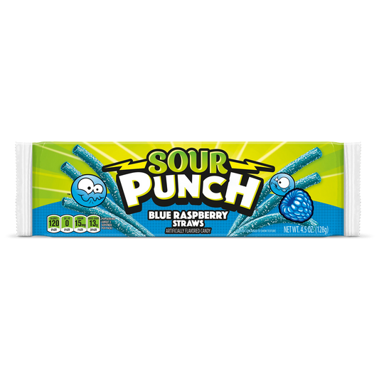 Sour Punch Blue Raspberry Straws