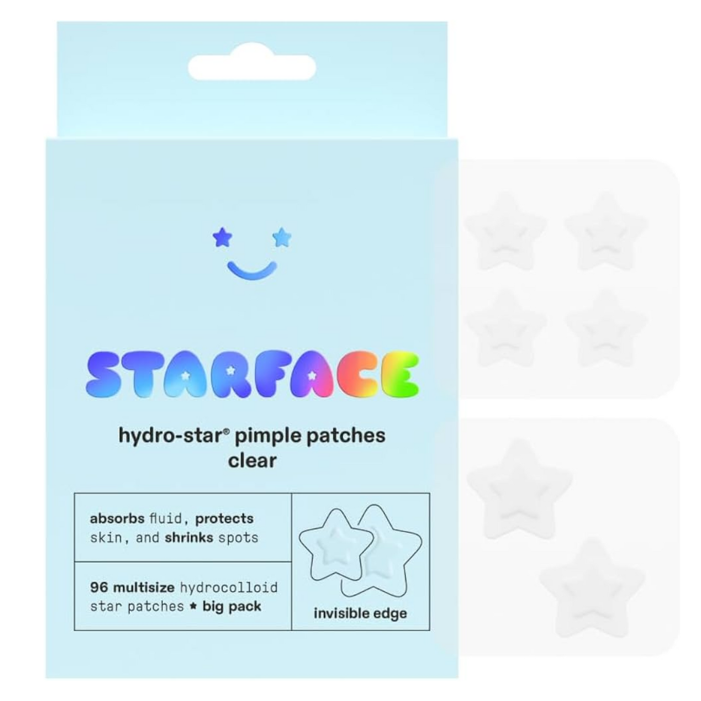 Starface Hydro-Star Pimple Patches Clear Invisible Edge 32 Cant