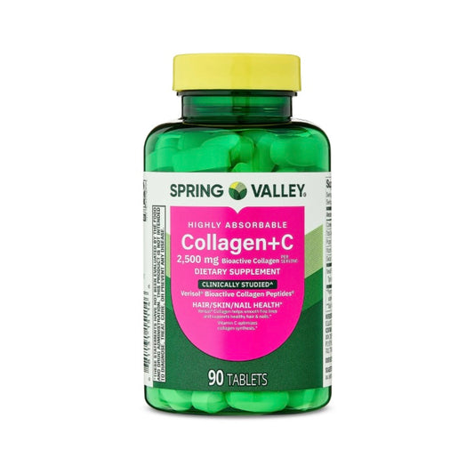 Spring Valley Collagen+C 2500mg 90 Tablets