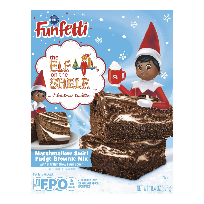 Funfetti The Elf on The Shelf Chocolate Brownie Mix with Marshmallow Swirl