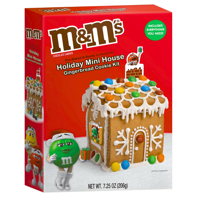 M&Ms Holiday Mini House Gingerbread Cookie Kit