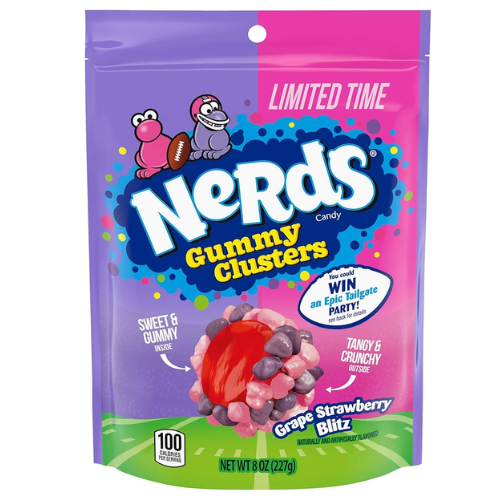 Nerds Gummy Clusters Grape Strawberry Blitz Bolsa Grande