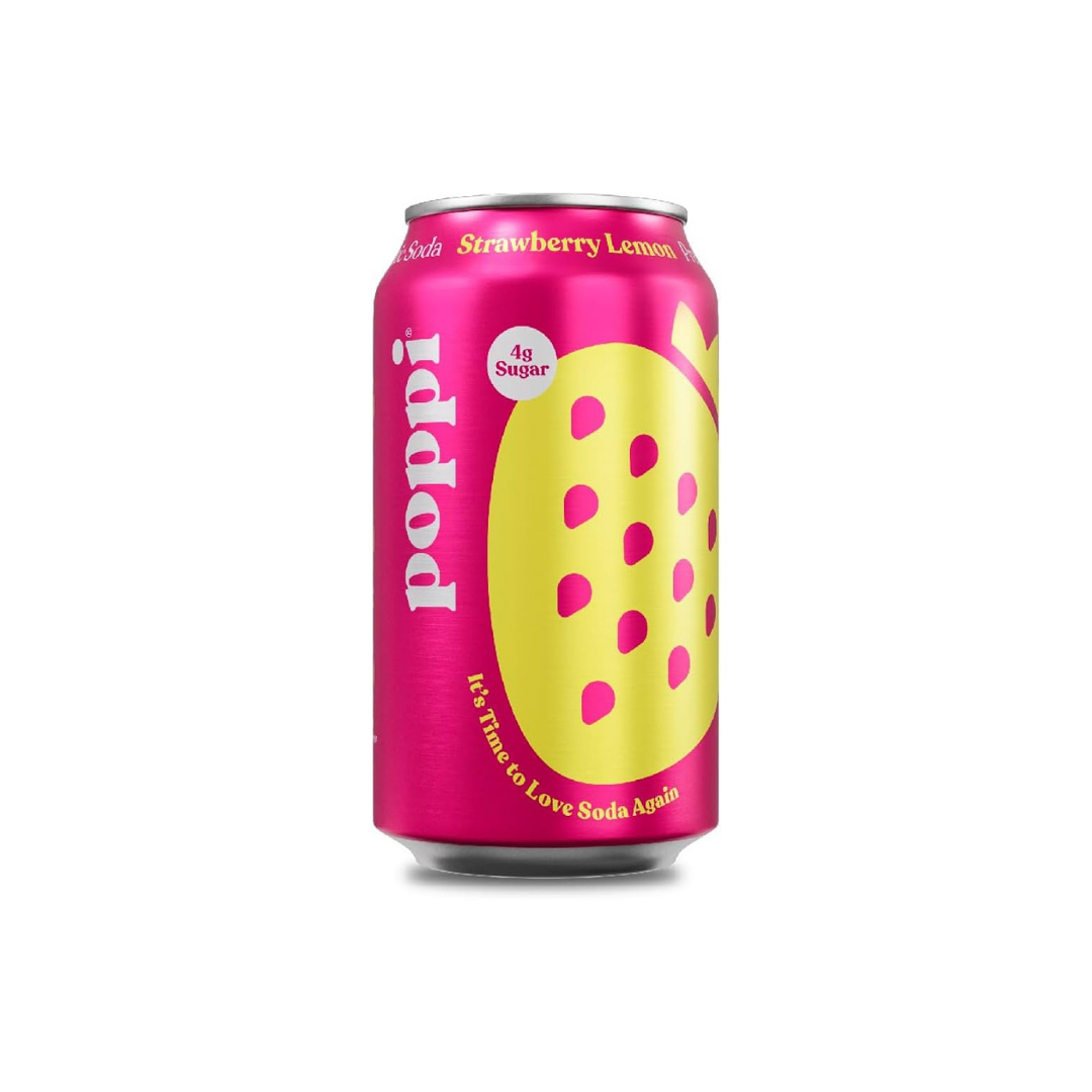 Poppi Prebiotic Soda Strawberry Lemon