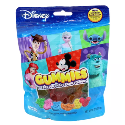 Disney Assorted Shapes and Flavors Gummies Bolsa Med