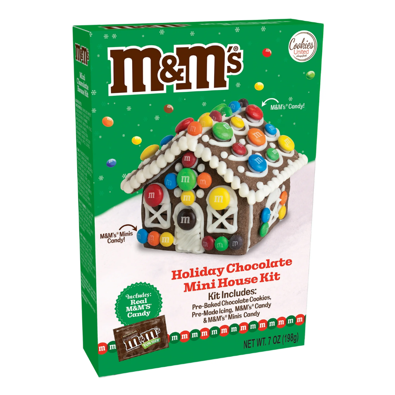 M&Ms Holiday Chocolate Cookie Mini House Kit