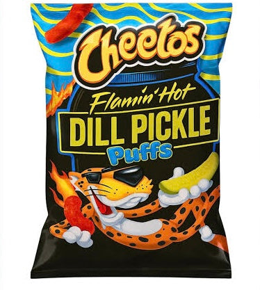 Cheetos Puffs Dill Pickle Flamin Hot