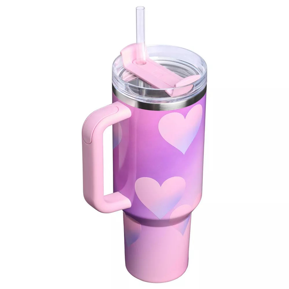 Stanley 40oz San Valentín - Powder Pink Heart Gradient