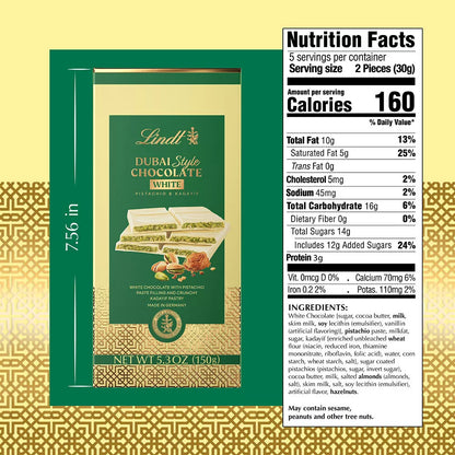 Dubai Style Chocolate Lindt Barra 150g