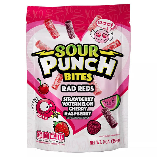 Sour Punch Bites Rad Reds Valentines