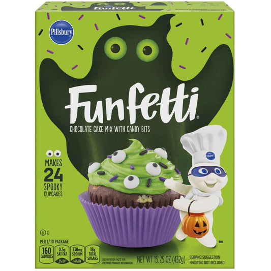 Funfetti Chocolate Mix With Candy Bits 24 Spooky Cupcakes