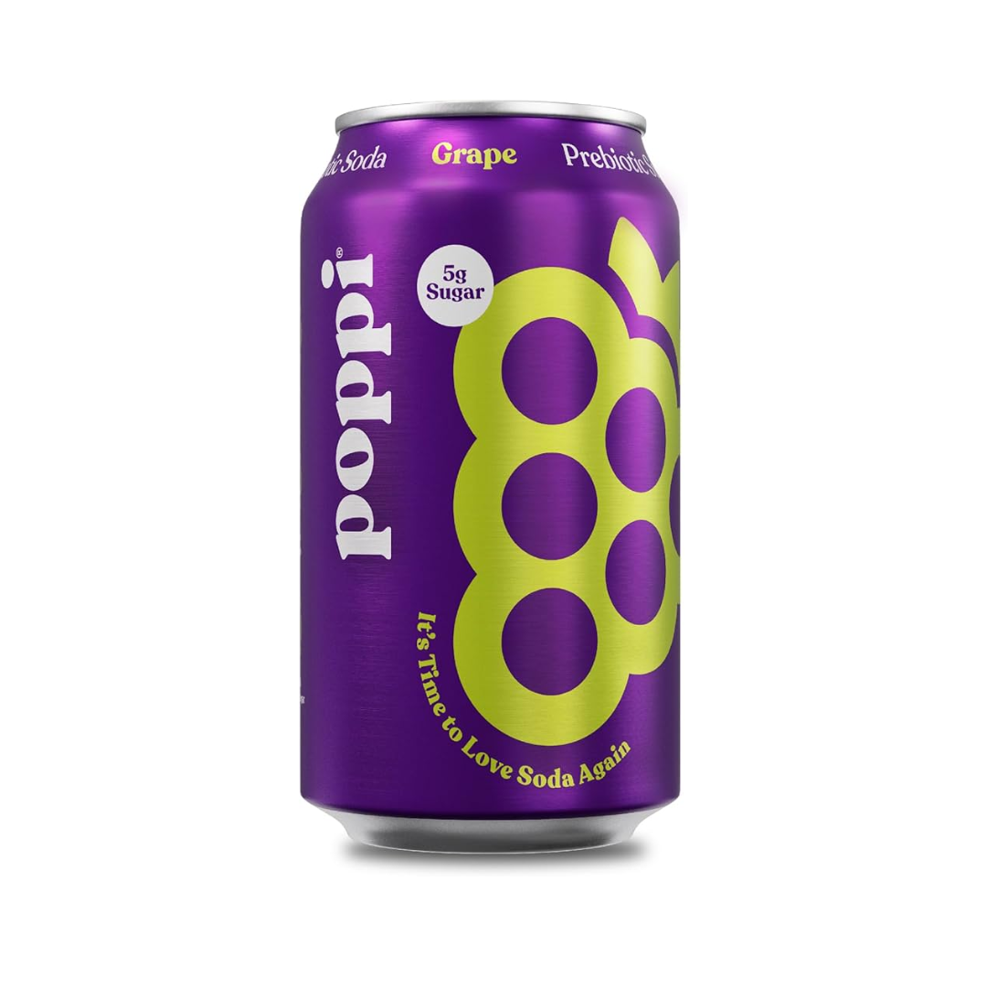 Poppi Prebiotic Soda Grape Lata