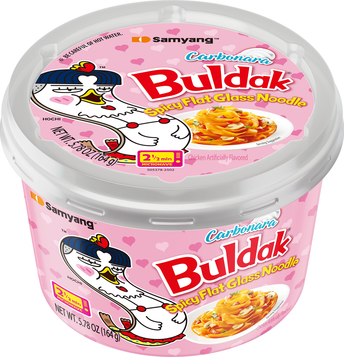 Buldak Carbonara Bowl Flat Nuddles
