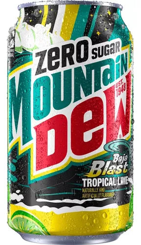 Mountain Dew Baja Blast Zero Zugar Lata Individual