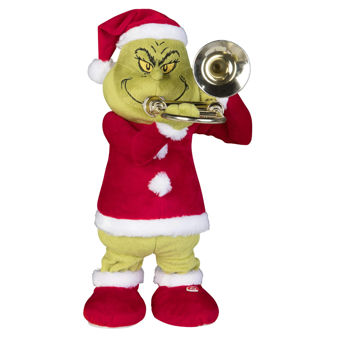 Grinch Christmas Animated Plush Trumpet