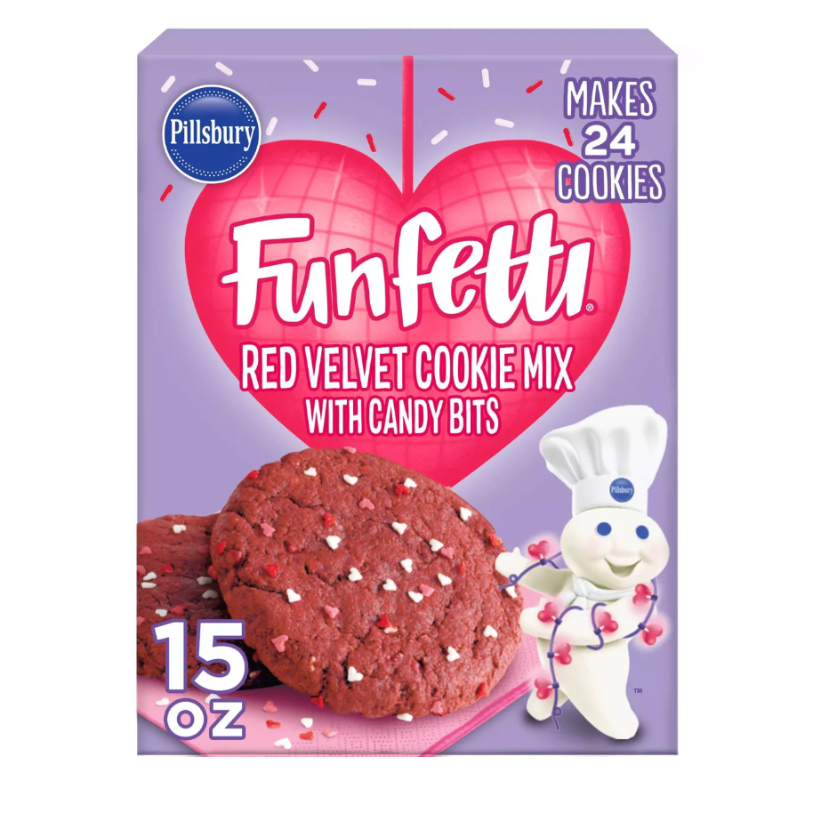 Funfetti Red Velvet Cookie Mix with Candy Bits