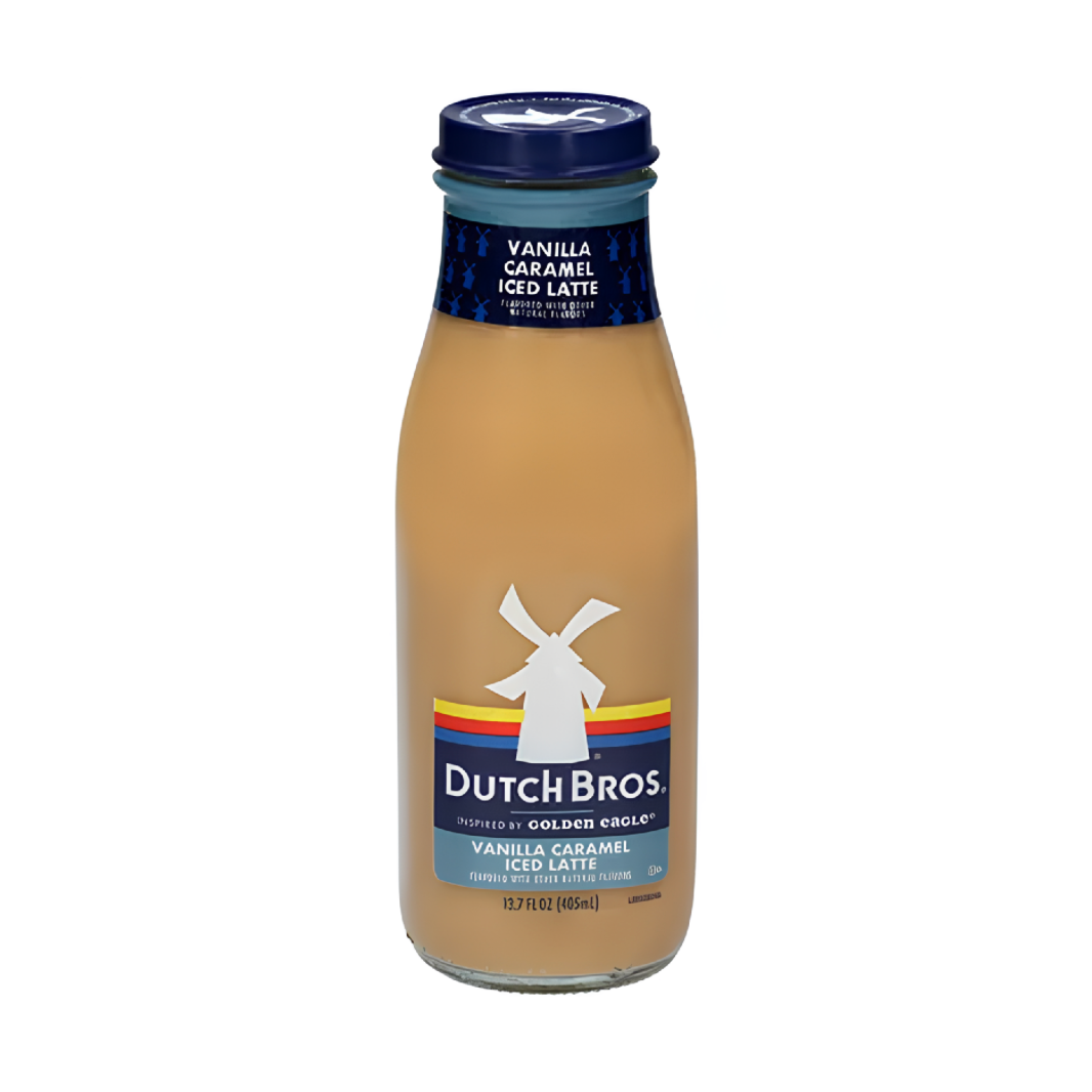 Dutch Bros Vanilla Caramel Iced Latte 405ml - Vidrio