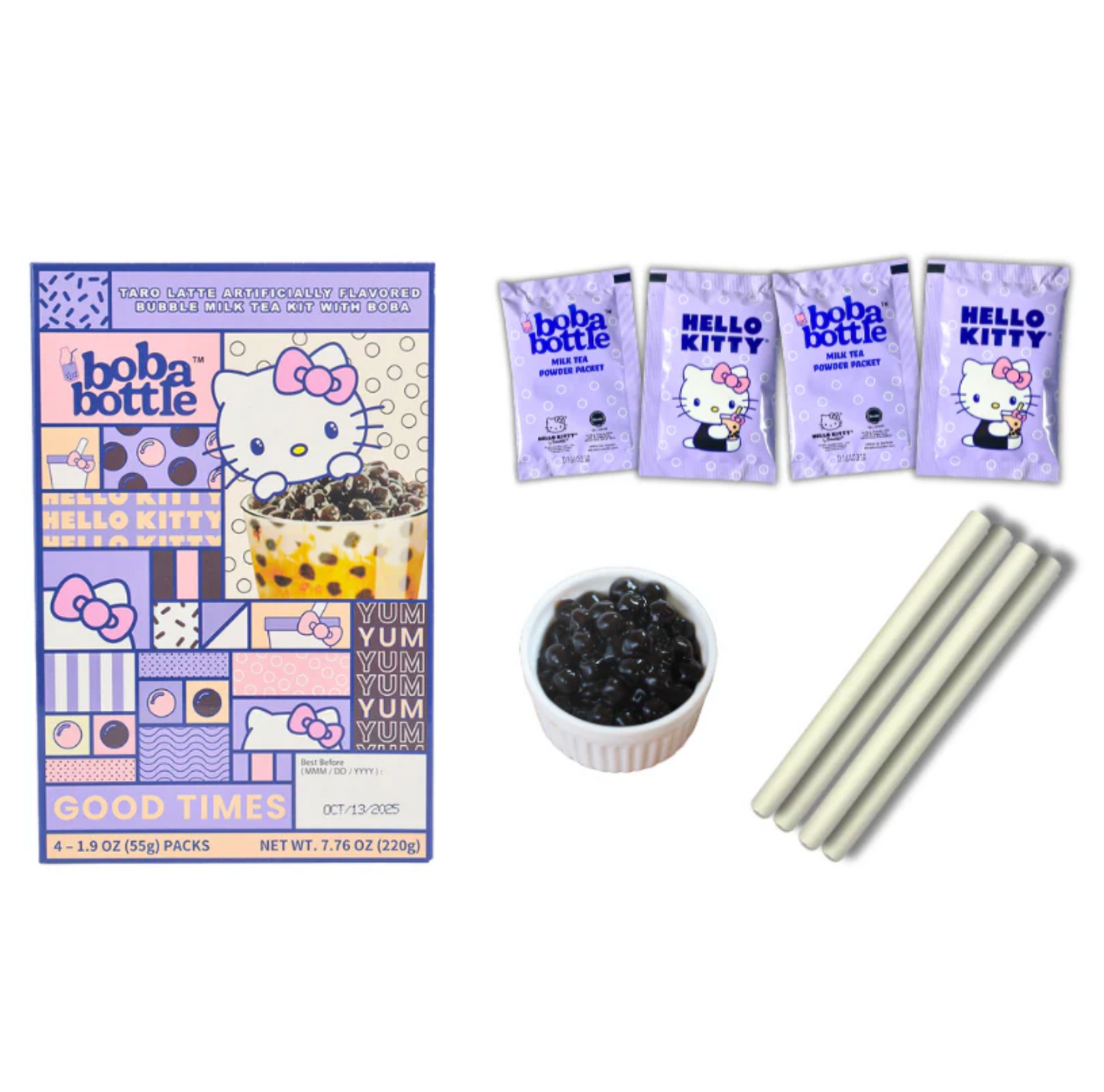 Boba Bottle Taro Latte Hello Kitty