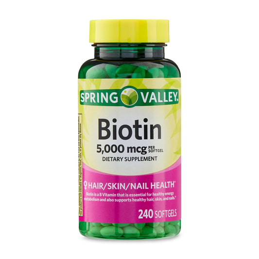 Spring Valley Biotin 5000mcg 240 Softgels