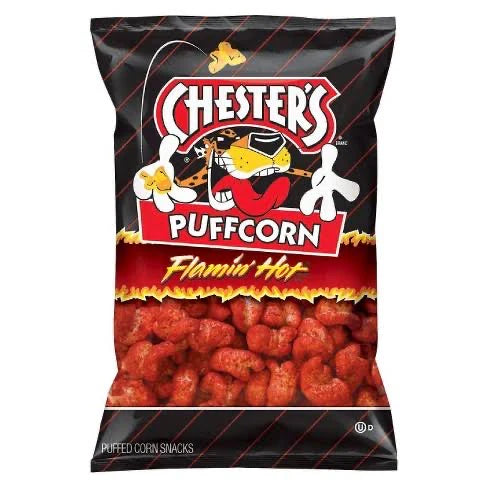 Chesters Puffcorn Flamin Hot