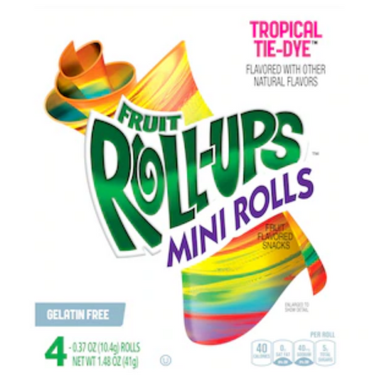 Fruit Roll-Ups Tropical Mini Rolls 4 Pack