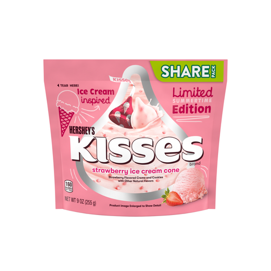 Kisses Strawberry Ice Cream Cone